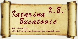 Katarina Bušatović vizit kartica